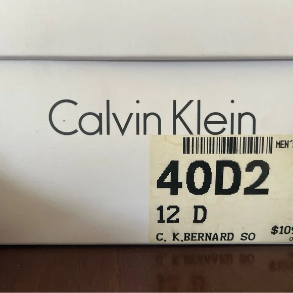 NIB Men’s Size 12 Calvin Klein Sleek Black Slip-On Loafers with Patent Finish - Picture 11 of 11